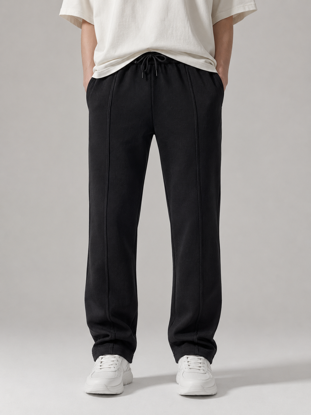 Black Zara Relaxed Fit Interlock Trousers