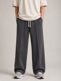 Grey Relaxed Fit French Terry Trousers
