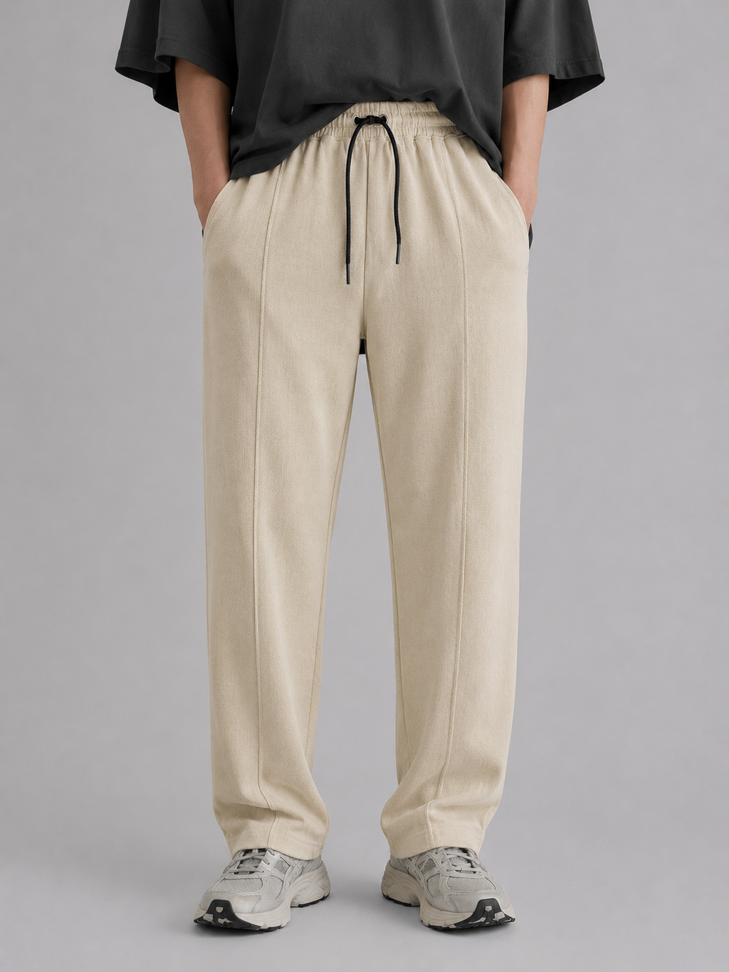 Beige Zara Relaxed Fit Interlock Trouser