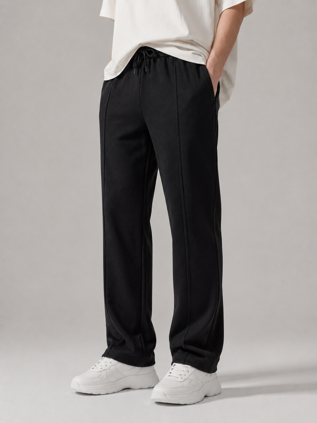 Black Zara Relaxed Fit Interlock Trousers