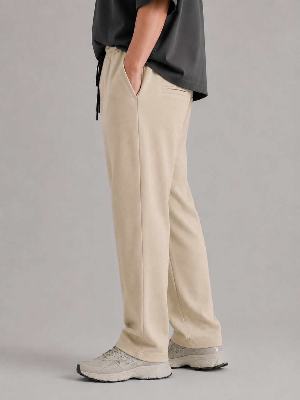 Beige Zara Relaxed Fit Interlock Trouser