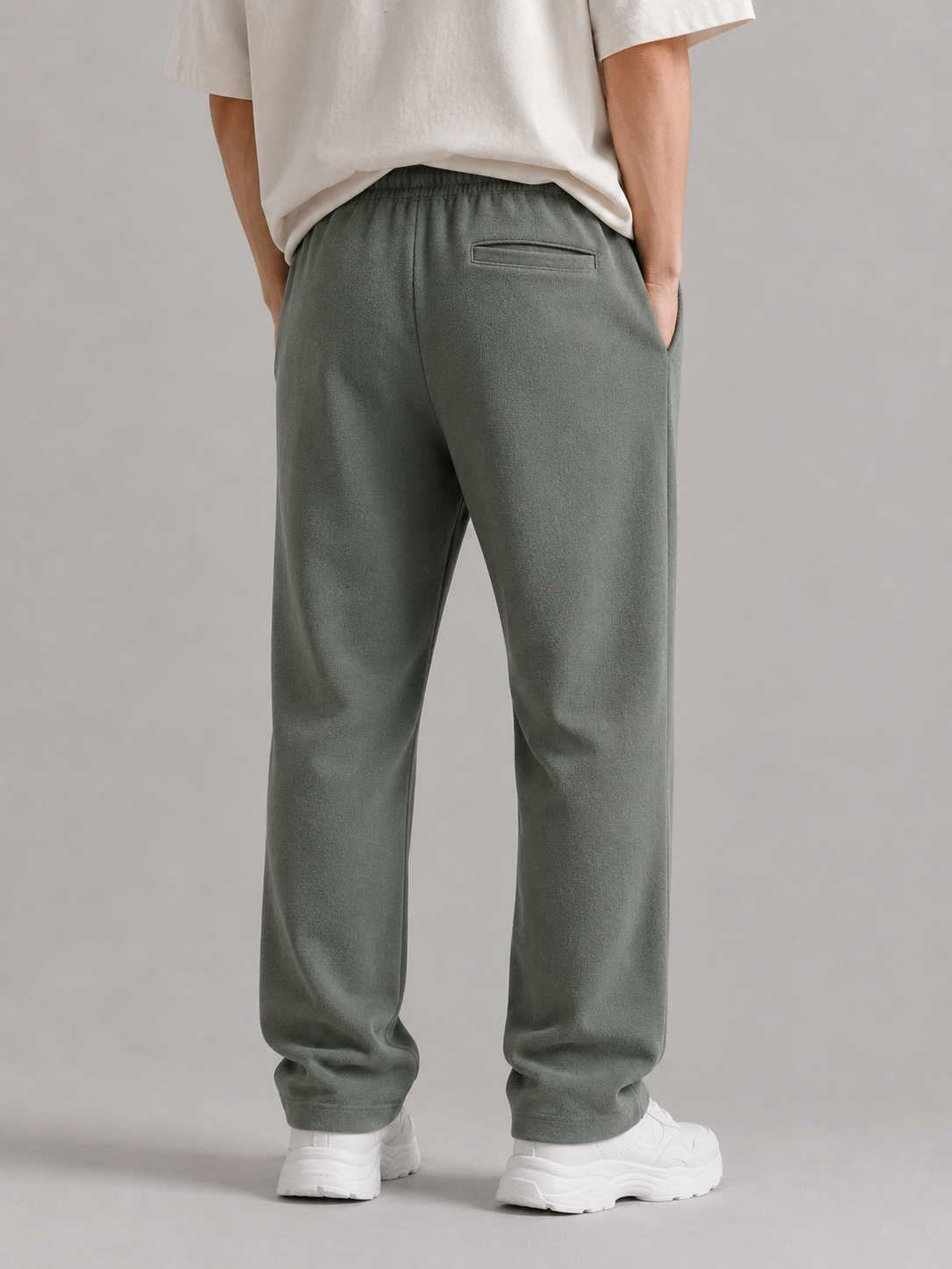 Olive Green Zara Relaxed Fit Interlock Trouser