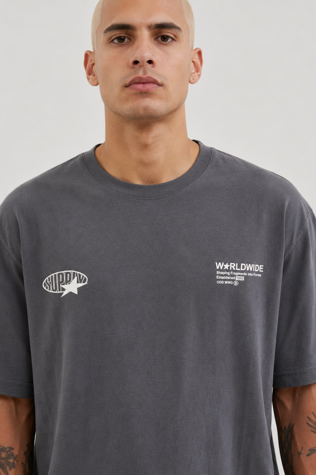 Bershka Supply World Oversized Tee (2 Colours)
